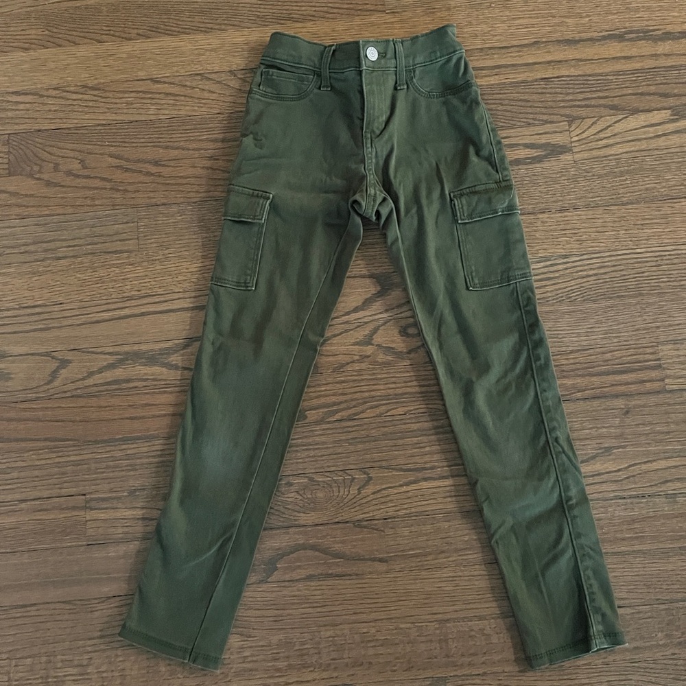 Girls Olive Cargo Jeans
